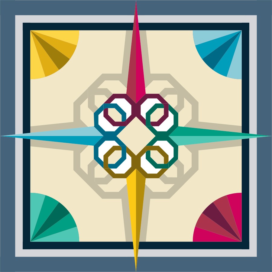 image of quilt block called Scissorshands Star